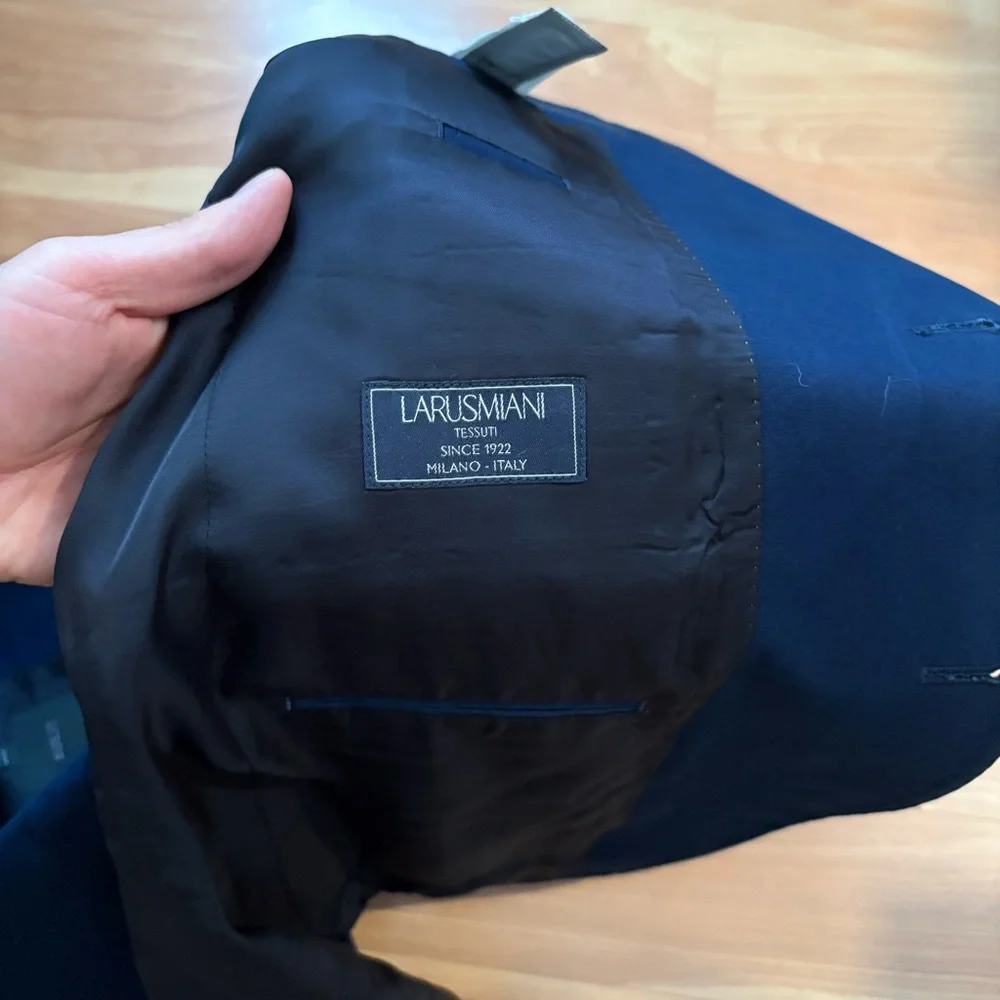 J. Crew $348 Navy Ludlow Slim-fit Suit Jacket in Italian Cotton Chino Sz 38R/M